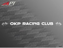 Sticker for  front screen "OKP RACING CLUB" White