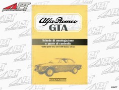 Alfa GTA - schede di omologazione e quote di controllo