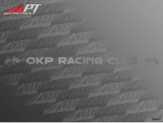 Sticker for  front screen "OKP RACING CLUB" Silver
