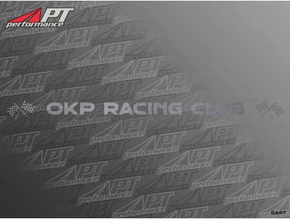 Sticker for  front screen "OKP RACING CLUB" Silver