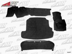 Boot carpet set deluxe velours black Alfetta GTV / 6