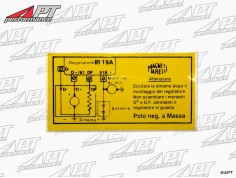 Sticker alternator regulator Magneti Marelli 80x42mm