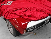 Car Cover Deluxe Satin Red Size S with Bag
