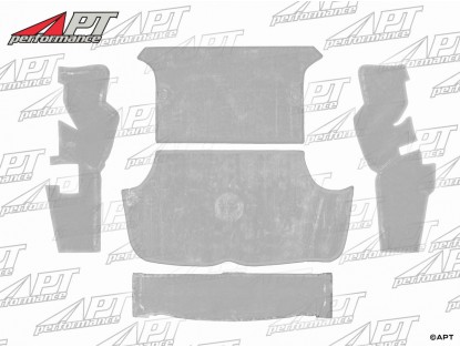 Set (5) boot rubber mats GT Bertone light grey