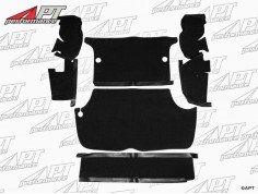 Boot carpet set black Deluxe velours GT Bertone