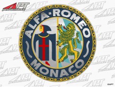 Sticker Alfa Romeo Monaco round (5cm) silver