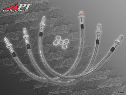 Set (3) stainless steel flexi brake hoses GTV6 -  75 V6 TÜV