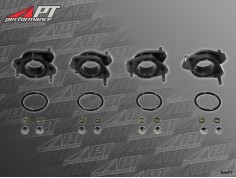 Set (4 pcs.) aluminium carburettor mounts 45mm (short)