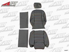 Seat cover Spider 86 - 89 QV scay grey -  red stitching