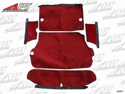 Boot carpet set bordeaux deluxe Spider 1970 - 82