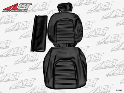 Seat cover leather black 24cm head rest Spider 1978-89