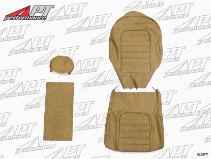 Seat cover leather beige 24cm head rest Spider 1978-89
