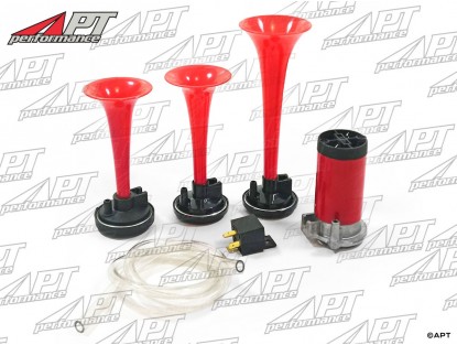 Set Air Horns (3 pieces) Italian style 12 Volt