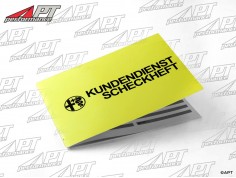 Reprint Alfa Romeo Kundendienst Scheckheft