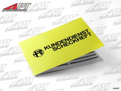 Reprint Alfa Romeo Kundendienst Scheckheft