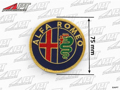 Embroidered iron-on patch Alfa Romeo (75mm)