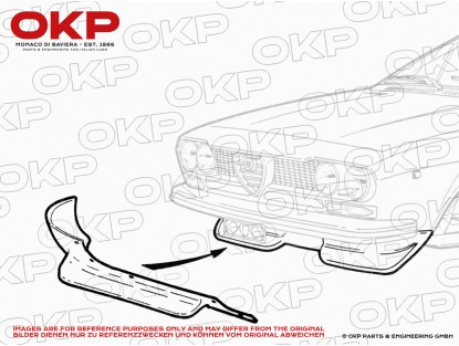 Front spoiler set left / right  Alfetta GTV 1. series until 80