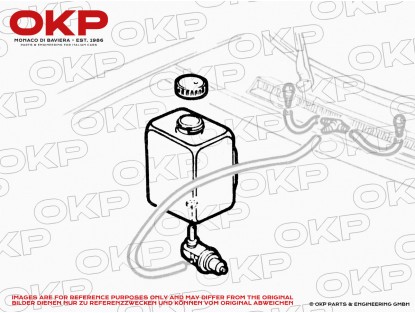 Screenwasher container Spider 1983 - 89 with pump