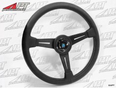 Nardi Classico 360mm black leather / black spokes
