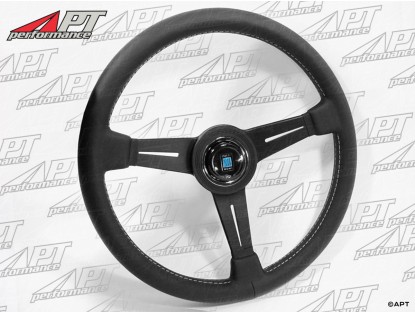 Nardi Classico 360mm black leather / black spokes