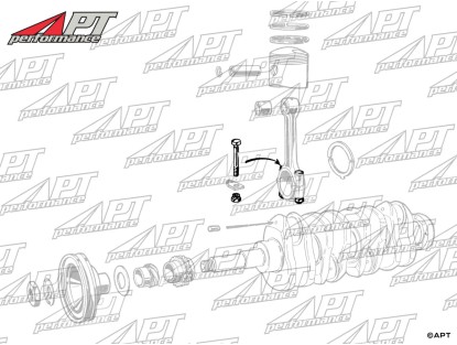 Con rod bolt set (8) 1600  / 1750 - 2000cc ORIGINAL