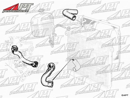 Silicone radiator hose set (5) 1300 - 2000cc 105 / 115 2.S.