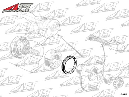 Rear wheel bearing retainer (RH thread) Alfa 116 + 75