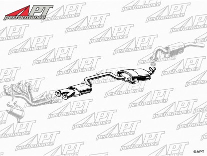 Front + centre exhaust muffler 1300 - 1600 GTA