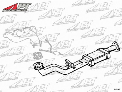 Front exhaust muffler Spider IE 1986 - 89 EU 1978 - 89 US