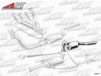Rear exhaust muffler GT Bertone / Giulia / Berlina / Spider