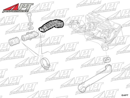 Air intake hose Alfa 75 1,6 - 1,8 IE + Alfa 90 IE