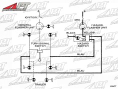Hazard warning switch kit 12 Volt (universal)