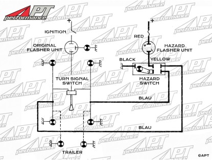 Hazard warning switch kit 12 Volt (universal)