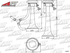 Set Air Horns (2 pieces) Italian style 12 Volt 2