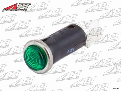 Indicator lamp with chrome frame (green)