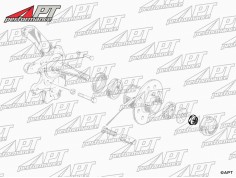 Front left wheel bearing crown nut 1300 - 2000cc 2