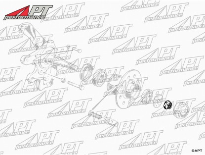 Front left wheel bearing crown nut 1300 - 2000cc