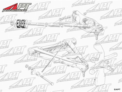 Set (2) Front strut joints A + GTV 6 + GL + 75 Superpro