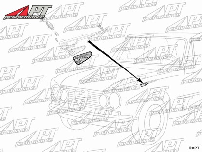 Turn signal lens left Giulia Ti 1. series long version