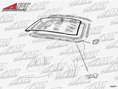 Windscreen green Alfa Romeo Spider 70 - 93