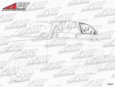 Hinged quarter window GT right or left - green colored 2