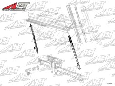 Side window channel set (4) Alfa 2000 Touring Spider 2