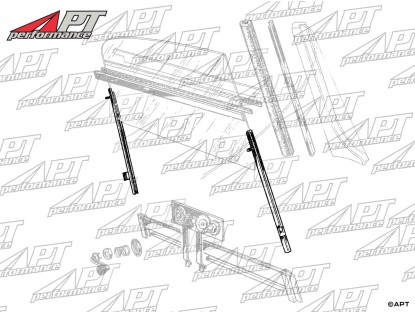 Side window channel set (4) Alfa 2000 Touring Spider