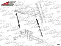 Side window channel set (4) Alfa 2000 Touring Spider