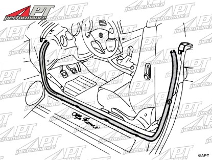 Door seal lower replacement part 916 Spider / GTV