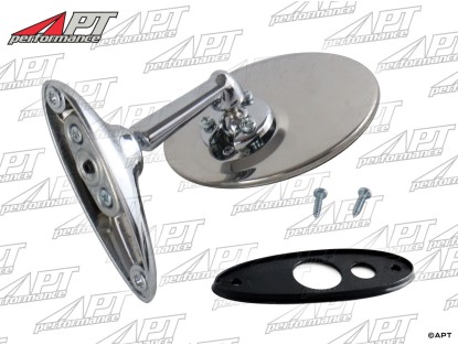 Universal round chrome exterior mirror