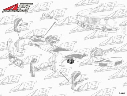 Front left / rear right bumper rubber block GT 2.Series