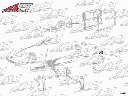 Front left / rear right bumper rubber block GT 2.Series