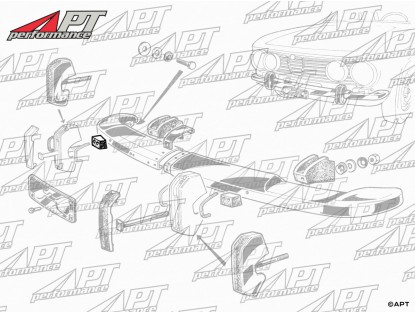 Front right / rear left bumper rubber block GT 2.Series