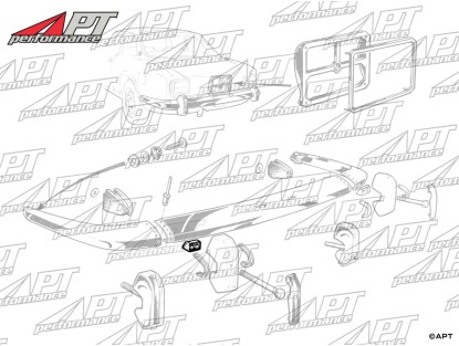 Front right / rear left bumper rubber block GT 2.Series